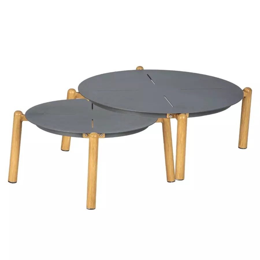 Lot de 2 tables basses Rubby - Gris 4
