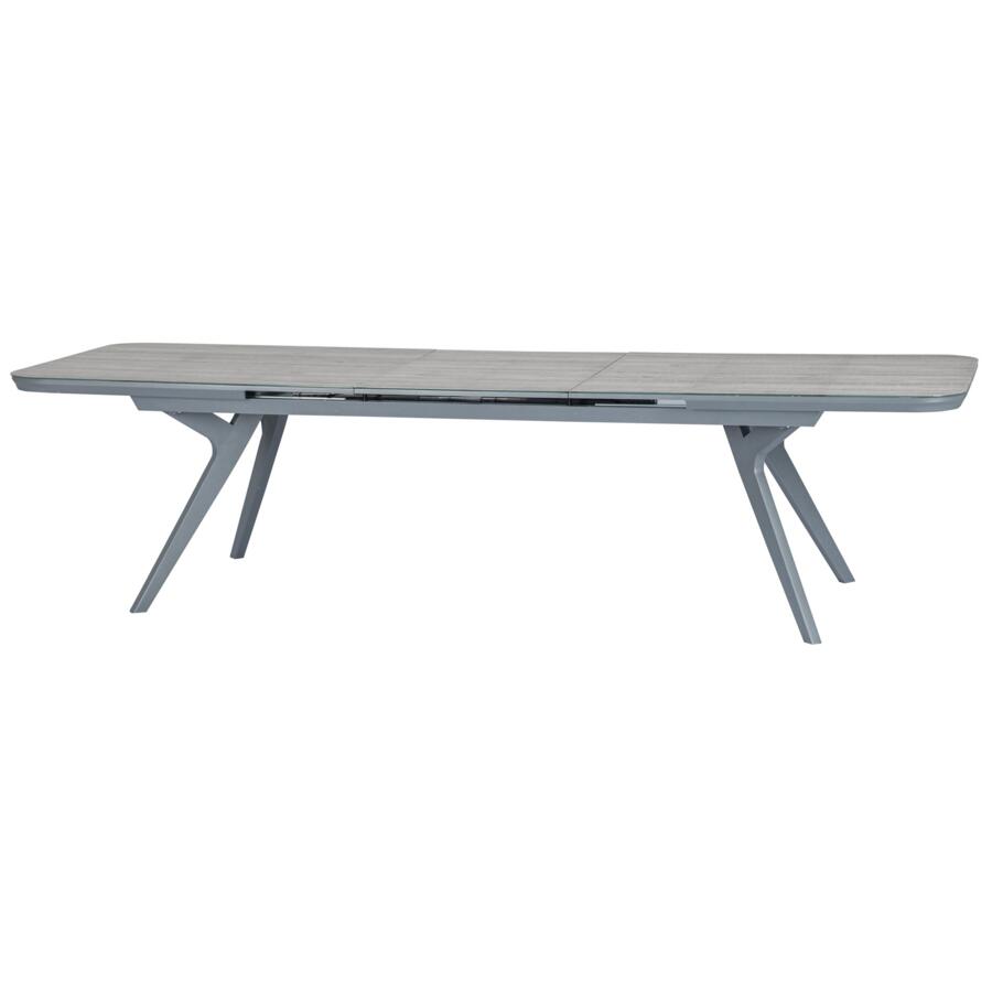 Table de jardin extensible Aluminium Pulpy (299 x 100 cm) - Gris 5