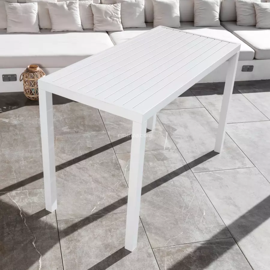 Bartisch Murano Aluminium (Bis zu 6 Pers.)- Weiß 4