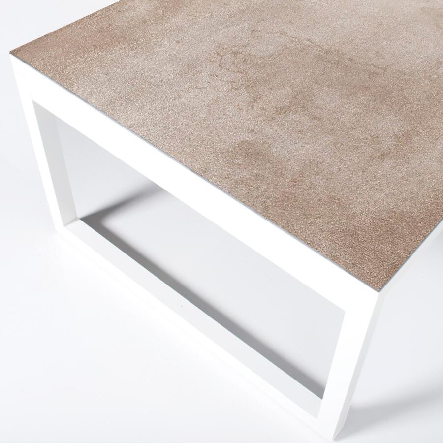Mesa de jardín 10 personas Aluminio/Cerámica Kore (240 x 120 cm) - Blanco 4