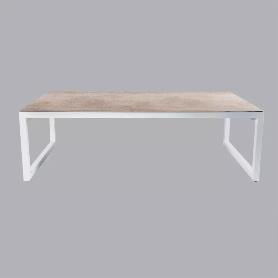 Tuintafel 10 zitplaatsen Aluminium/Keramiek Kore (240 x 120 cm) - Wit 5