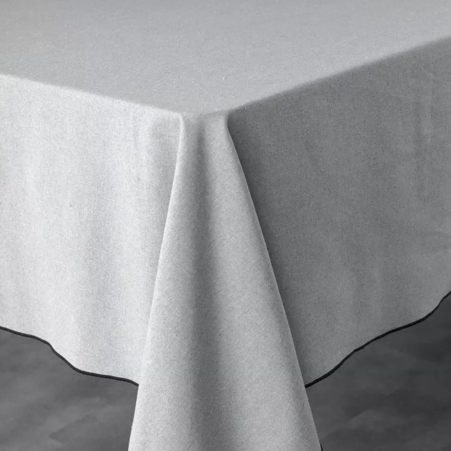 Mantel rectangular algodón reciclado (L240 cm) Mistraline Gris jaspeado 4