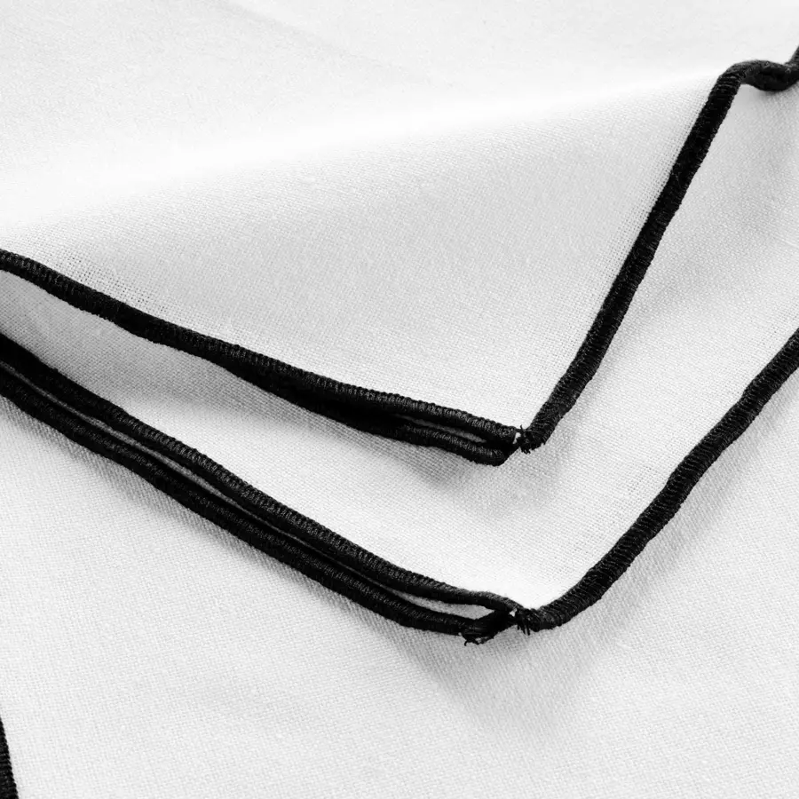 Juego de 3 servilletas algodón reciclado Mistraline Blancos 4