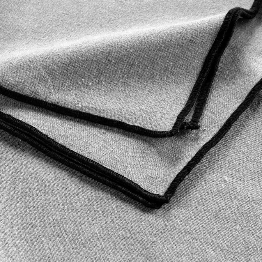 Lot de 3 serviettes coton recyclé Mistraline Gris chiné 4