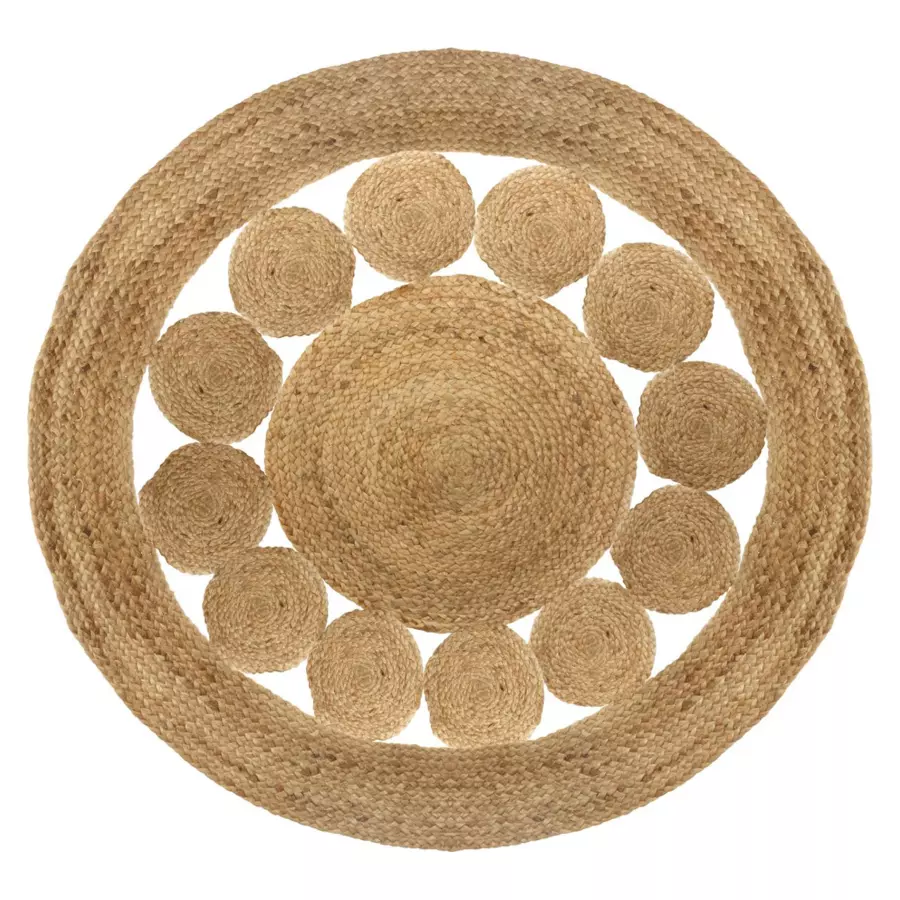 Alfombra de yute (D120 cm) Viento Beige natural 5