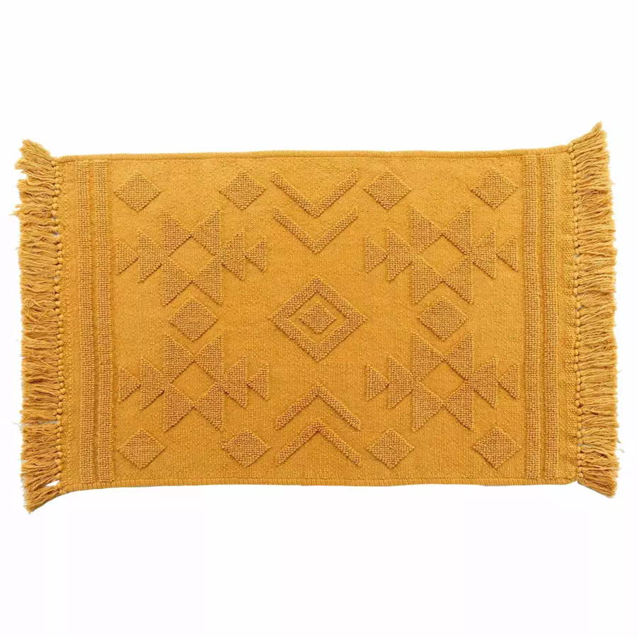 Baumwoll-Teppich (90 cm) Cilaos Gelb 4