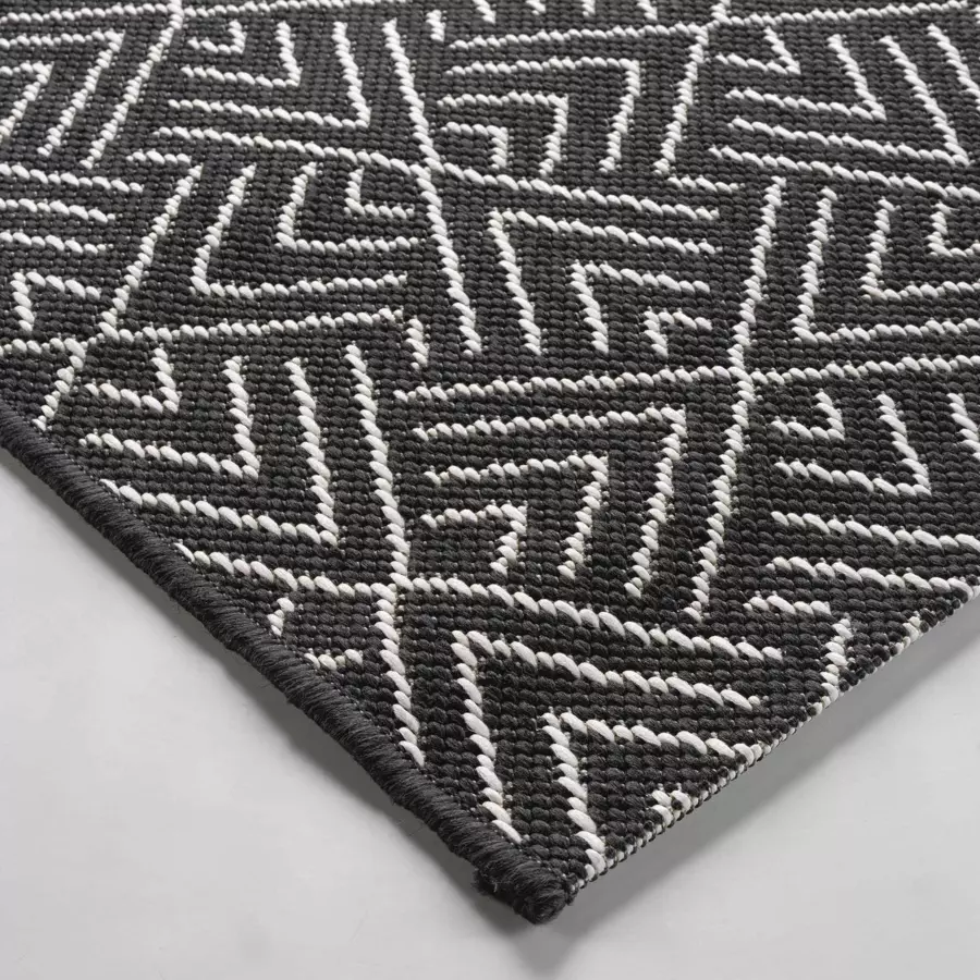 Tapis de salon (170 cm) Aztek Noir