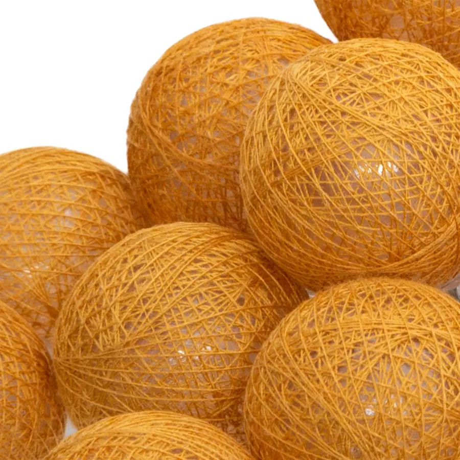Lichtsnoer Bobina Mosterdgeel 20 ballen 4