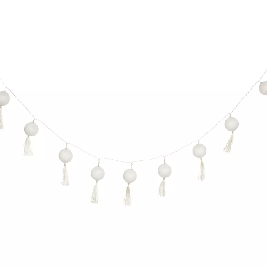 Guirlande Pompons Blanc 5