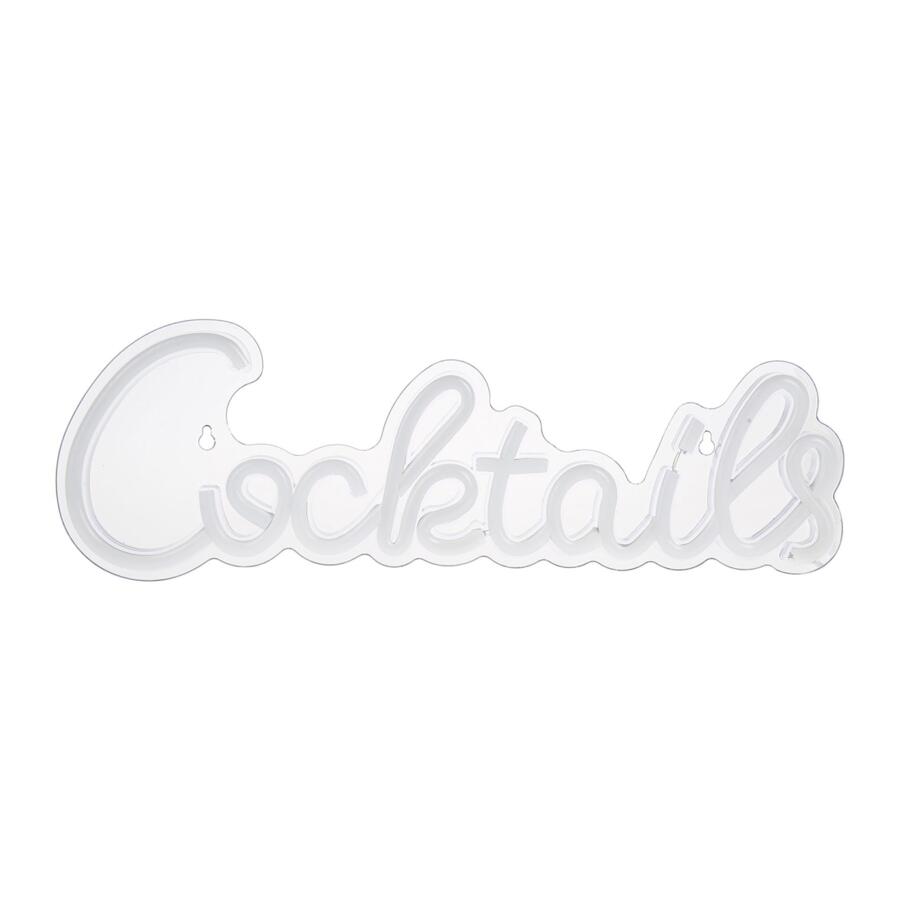 Insegna neon LED Cocktails Giallo USB 4