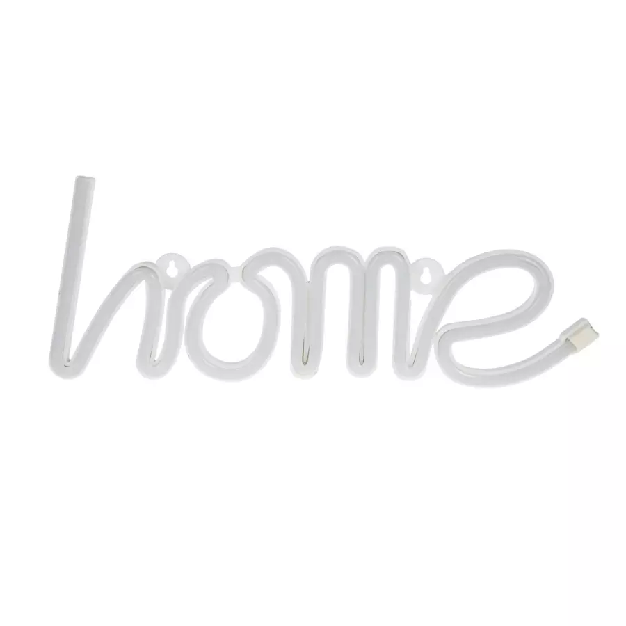 Enseigne lumineuse néon Home Blanc à piles 4