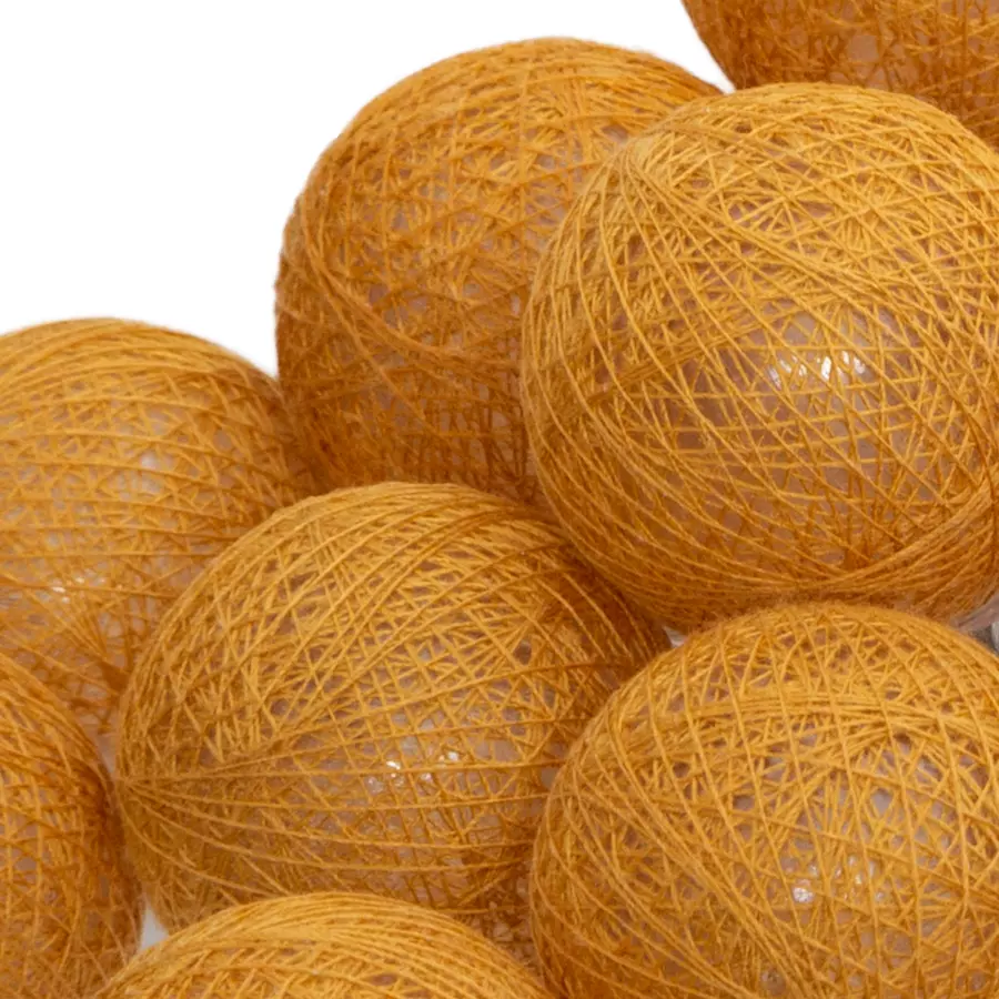 Guirlande lumineuse Loula Jaune moutarde 16 boules 4