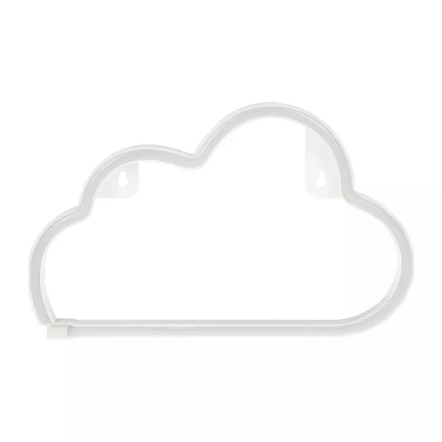 Enseigne lumineuse néon Nuage Blanc à piles 4