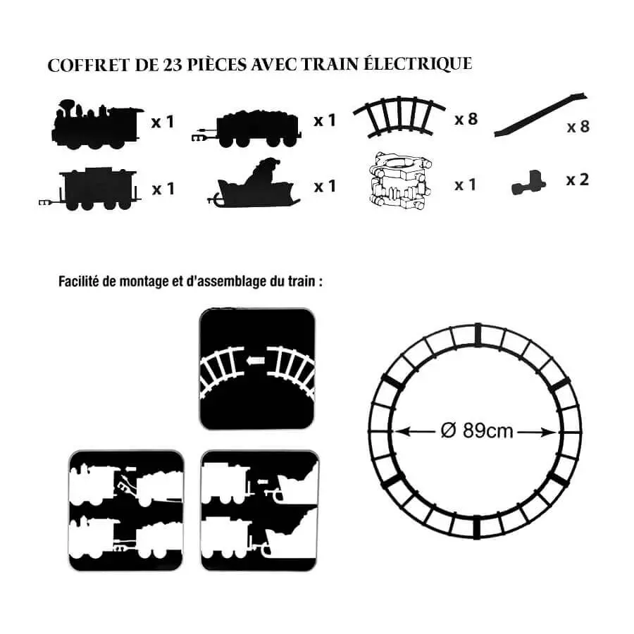 Elektrische trein voor in de kerstboom Montparnasse 4