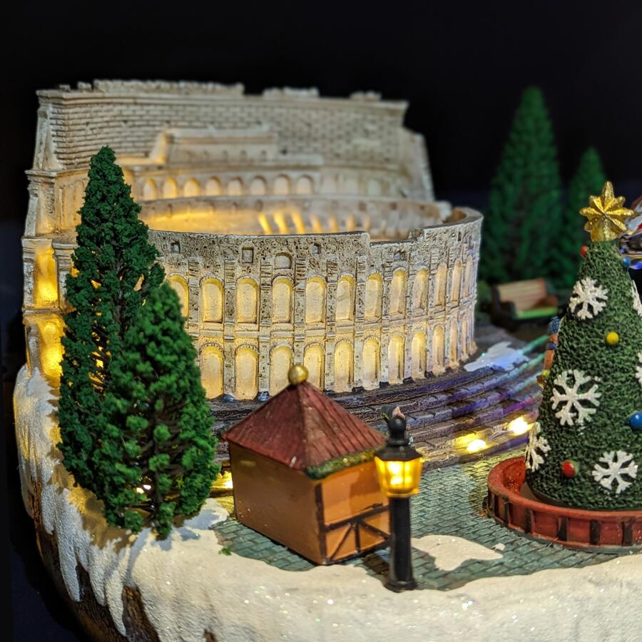 Pueblo de Navidad luminoso y musical Rome 5