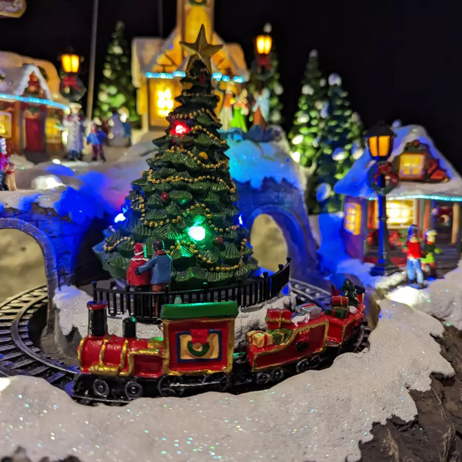 Set complet village illuminé Arrivée des Rennes 5
