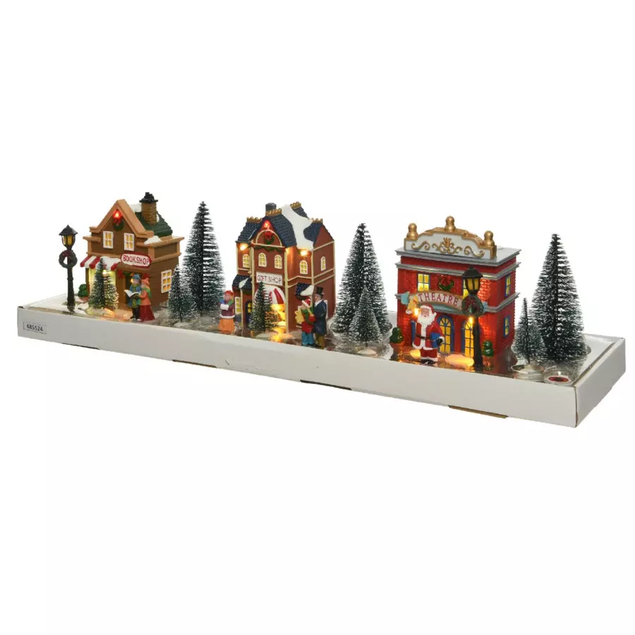 Village de Noël lumineux à piles Commerces 4