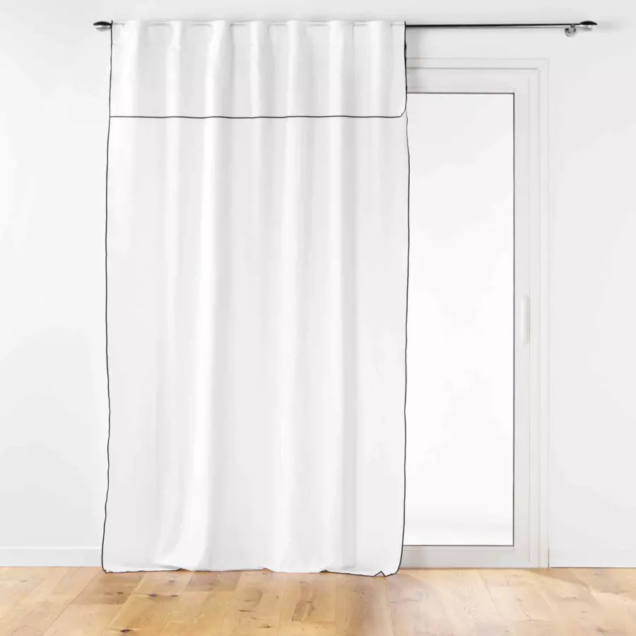 Cortina  semi-opaca algodón reciclable (140 x 240 cm) Mistraline Blanco 4