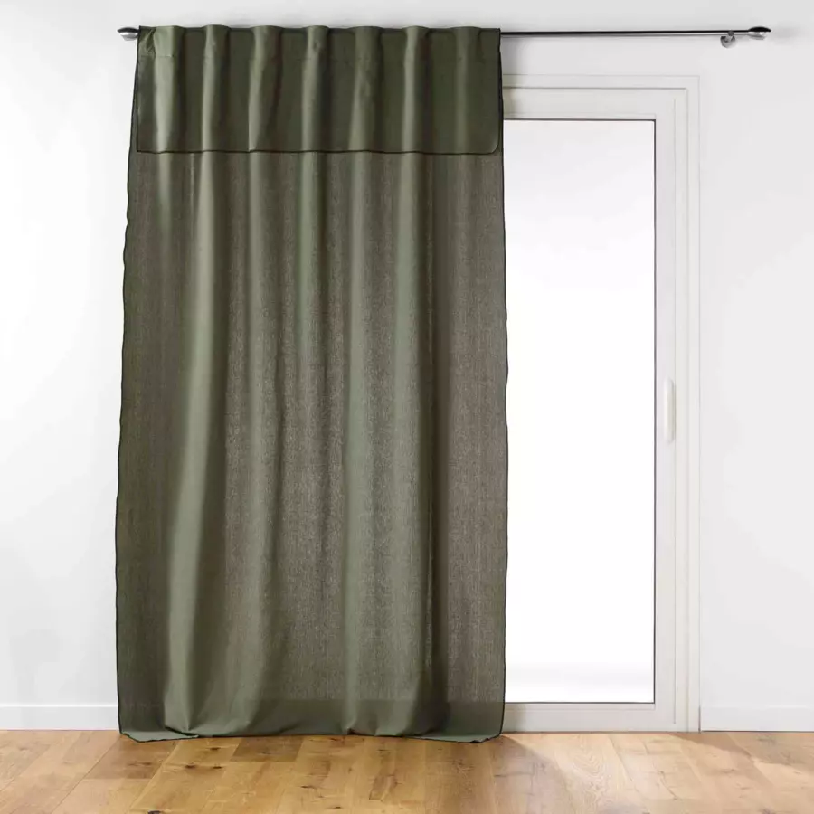 Rideau coton recyclé (140 x 240 cm) Mistraline Vert kaki 4