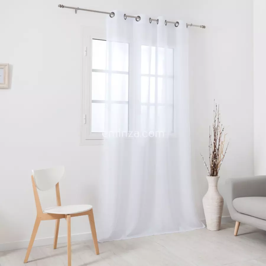 Visillo (145 x Alto 240 cm) Givrée Blanco 4