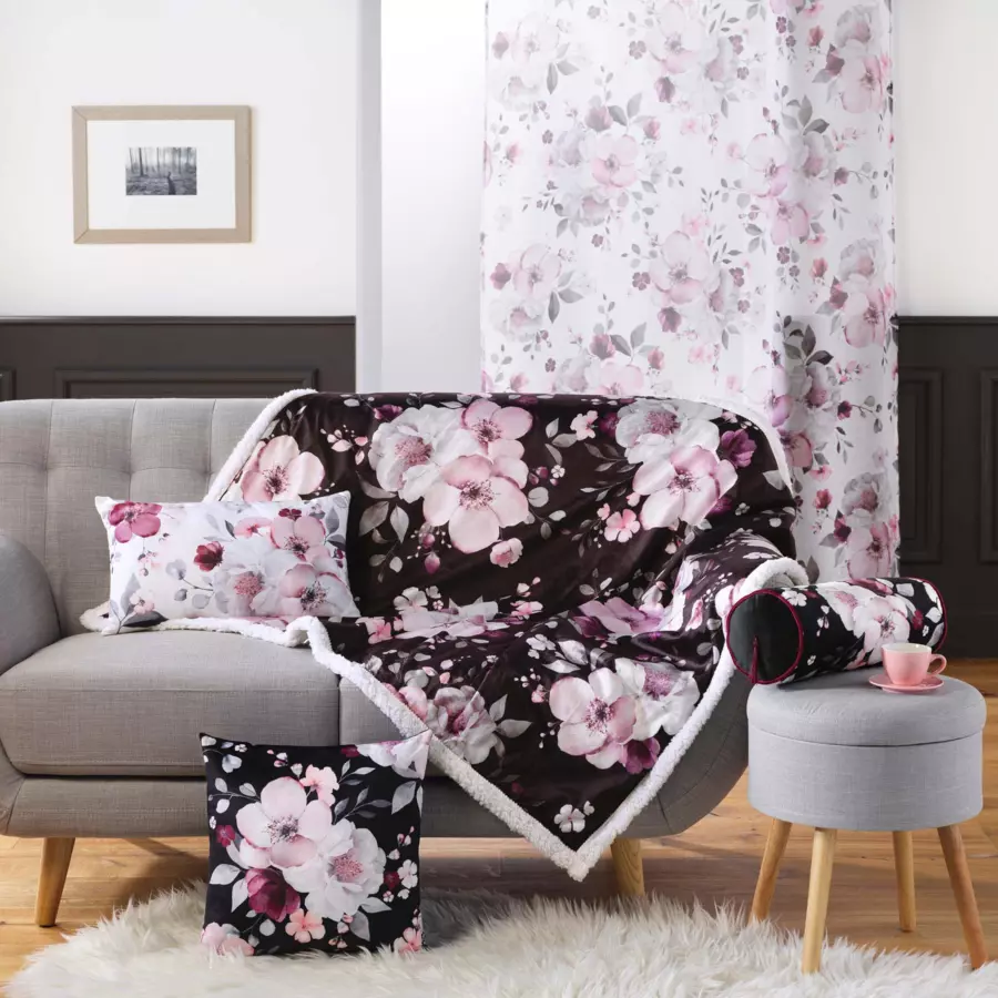 Voilage (140 x 240 cm) Velvet flower Blanc 4