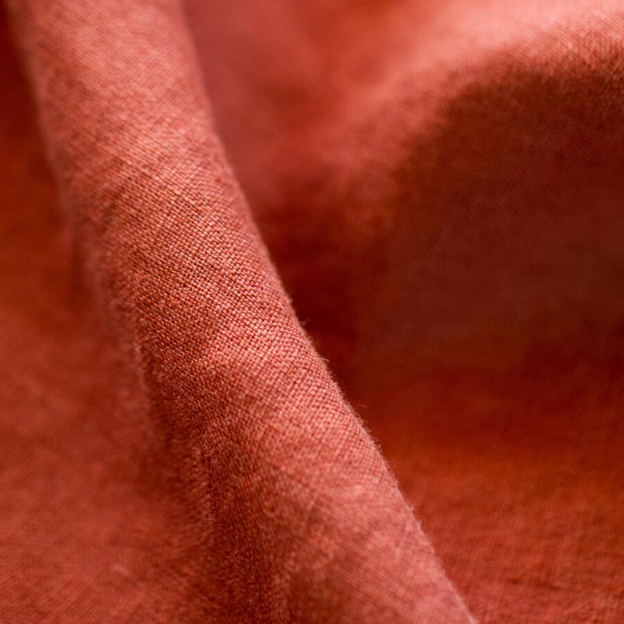 Cortina en lino lavado ajustable (140 x máx. 270 cm) Louise Terracota 5
