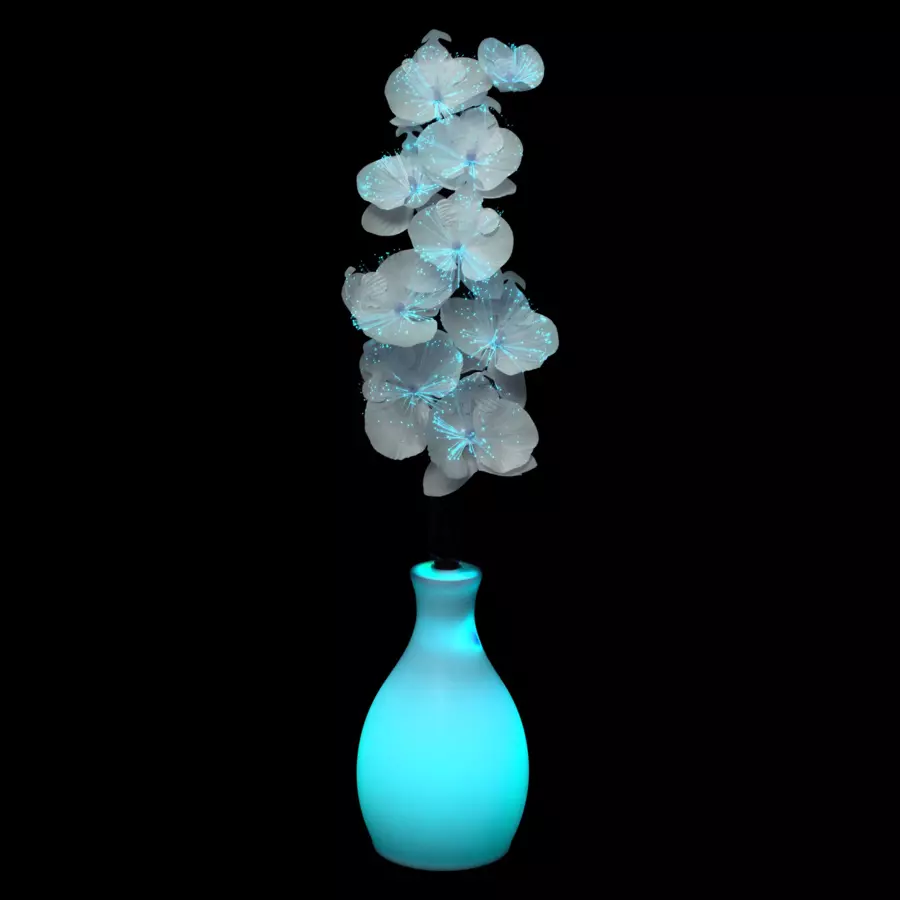 Vase orchidée lumineux à piles multicolore  4
