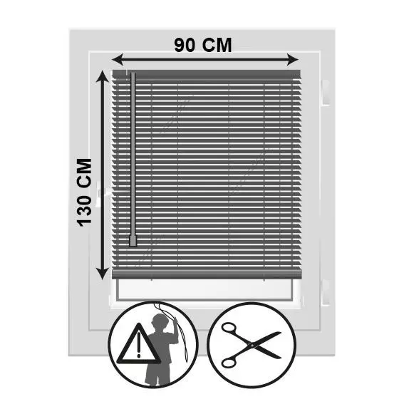 PVC Jaloezie (90 x 130 cm) Wit 5