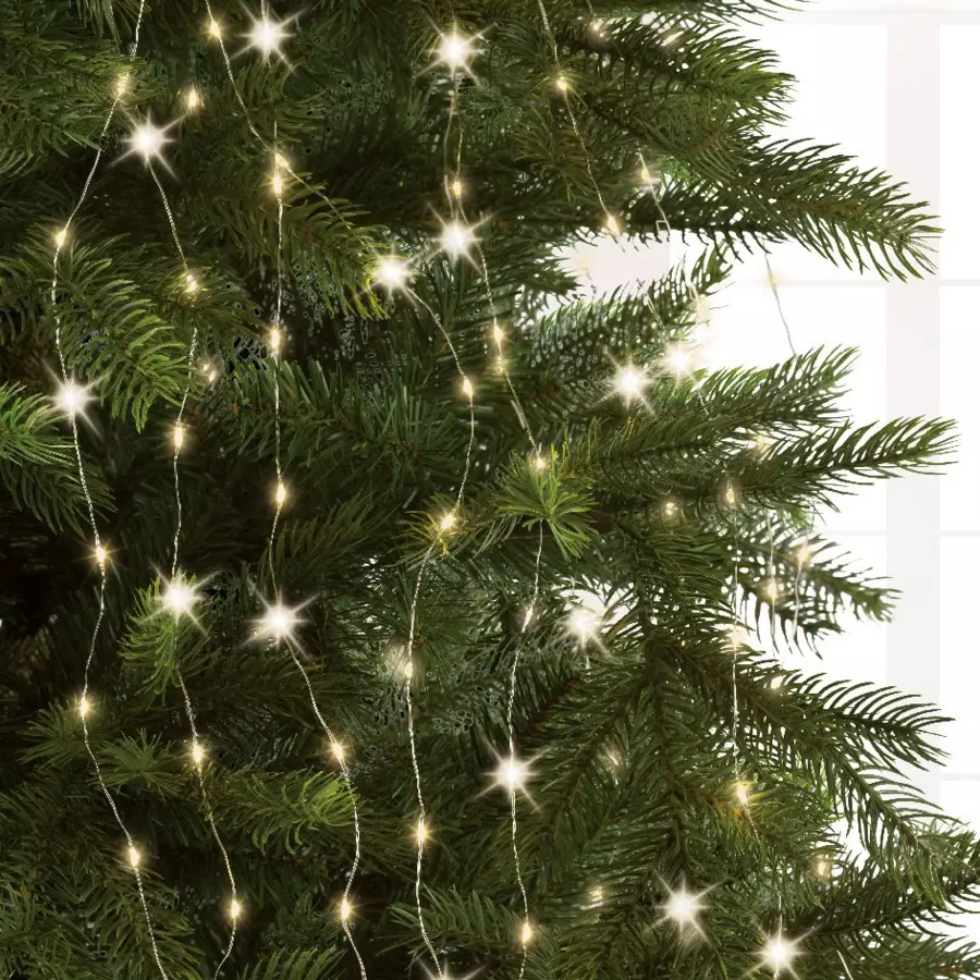 Rideau pour sapin Flashing light Micro led H2,40 m Blanc chaud 832 LED 4