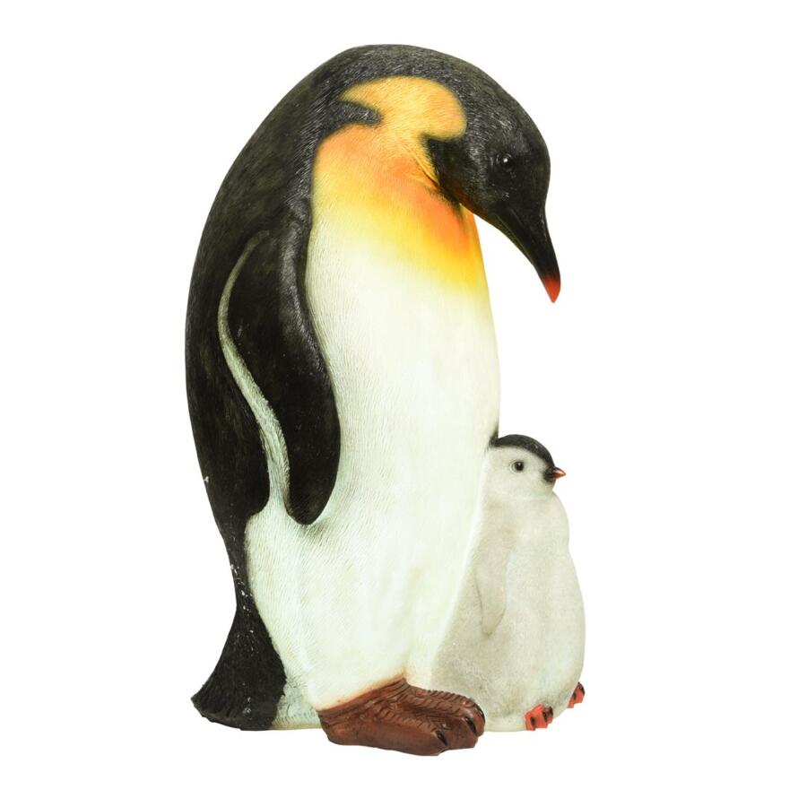 LED Pinguin mit Baby Kaltweiß 8 LEDs 5