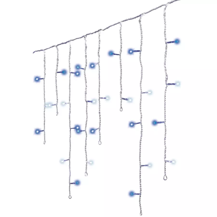 Stalactite lumineuse L7,50 m Bicolore Stars Bleu et blanc froid 175 LED 4