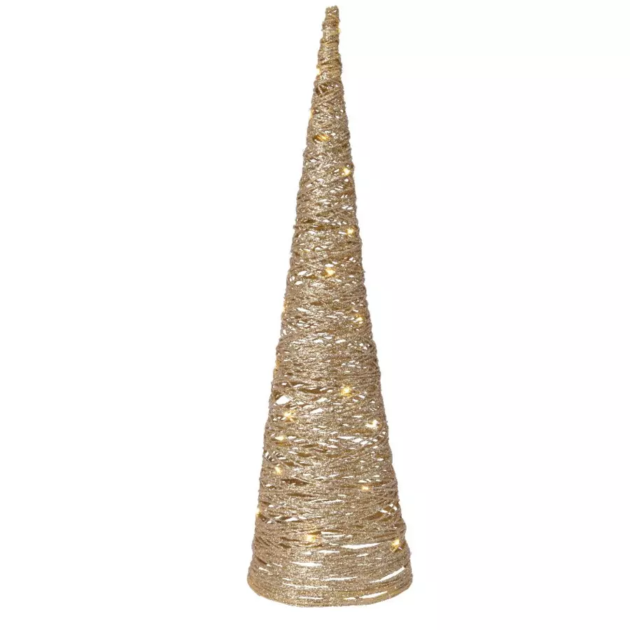 Pyramide lumineuse à piles Cone Blanc chaud 30 LED 4