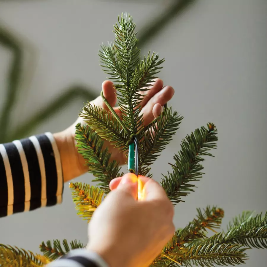 Rideau pour sapin Micro led H2,10 m Blanc chaud 672 LED 4