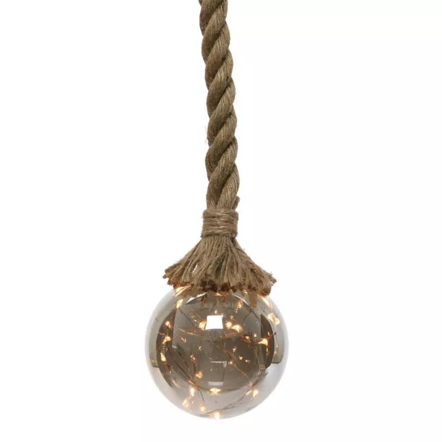Suspensión luminosa Bola a pilas	 Blanco cálido 30 LED 4