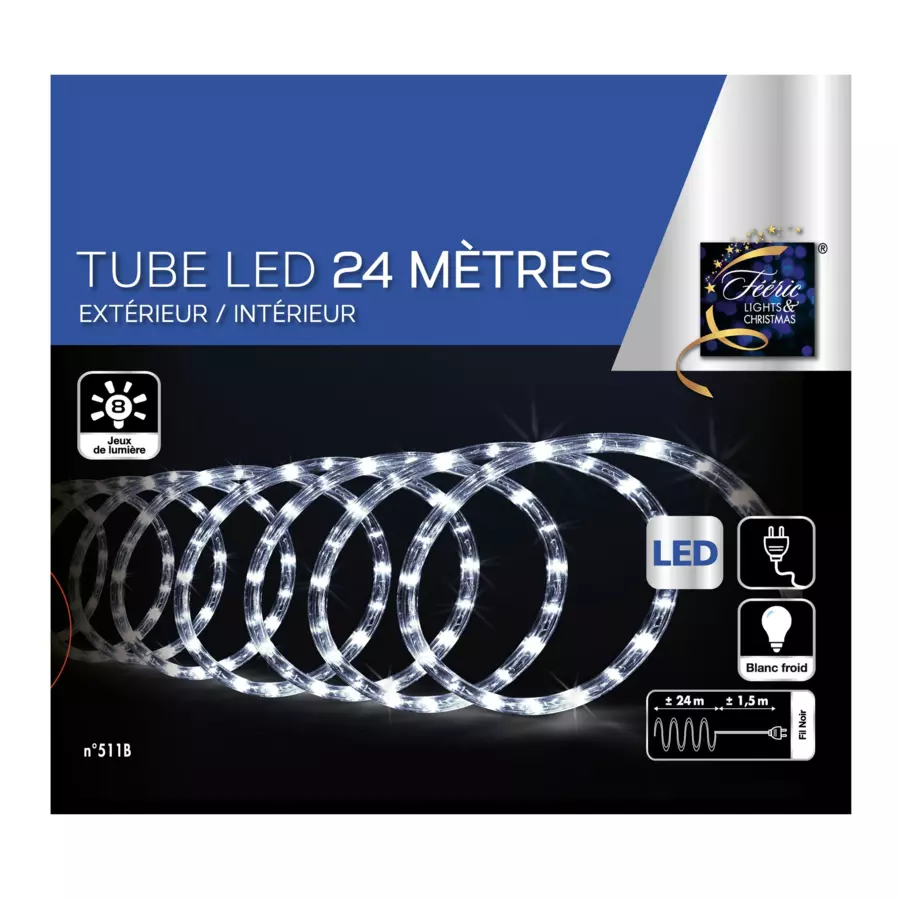 Lichtschlauch 24 m Kaltweiß 432 LEDs 4