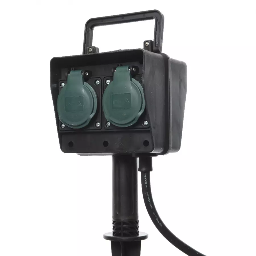 Prise piquet de jardin programmable 2 pôles 4