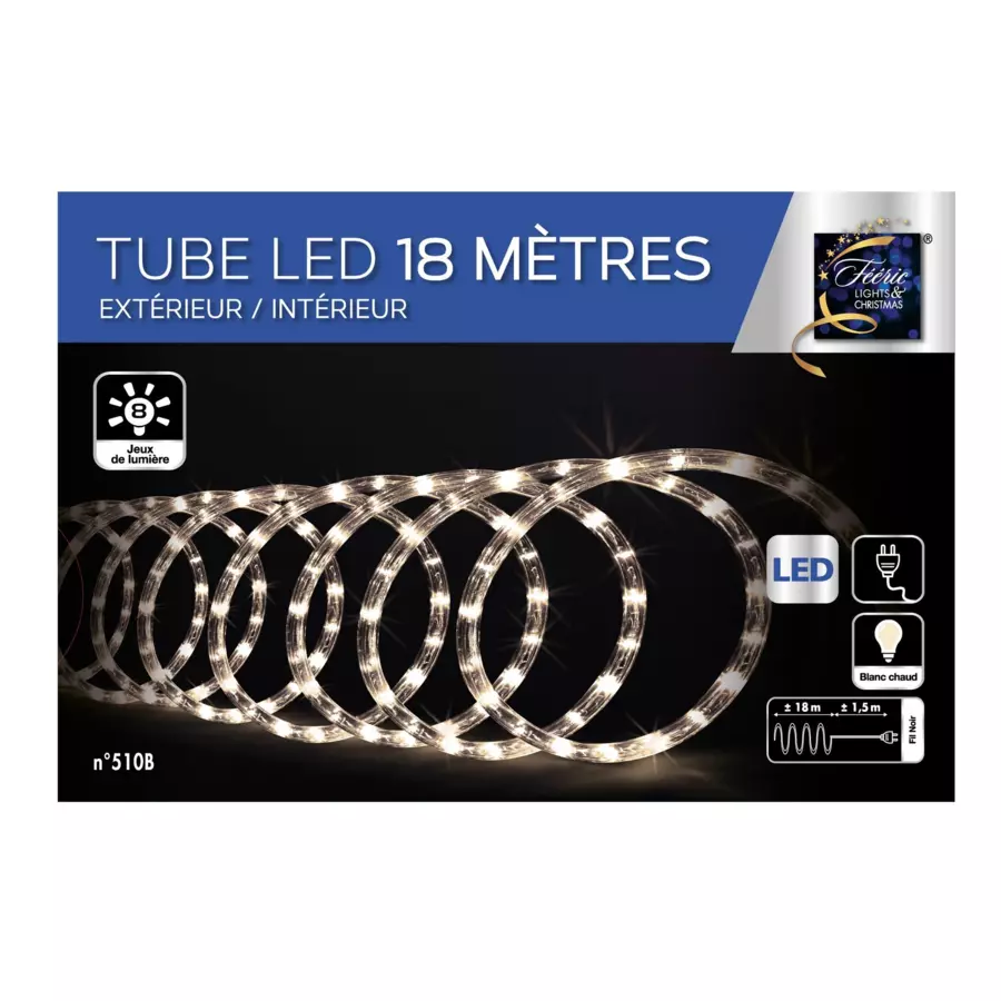Tubo luminoso 18 m Blanco cálido 324 LED 4