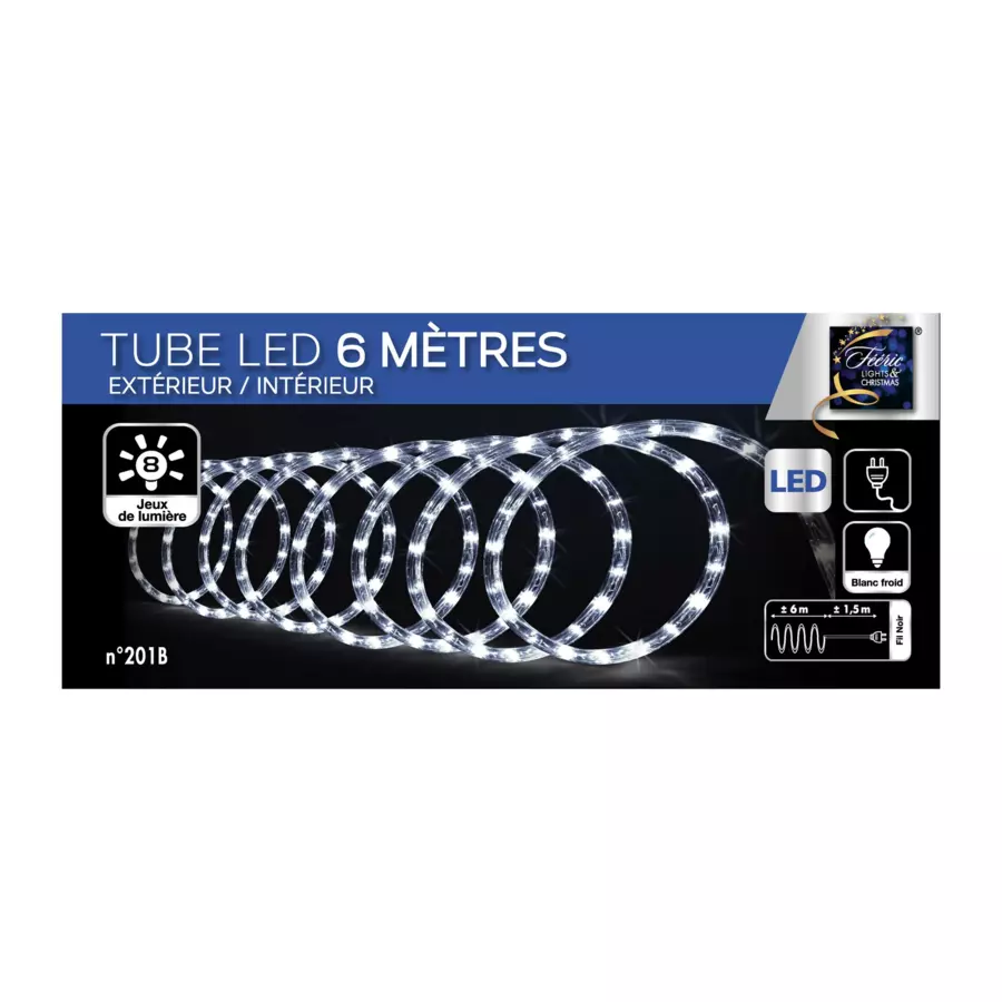Tubo luminoso 6 m Blanco frío 108 LED 4