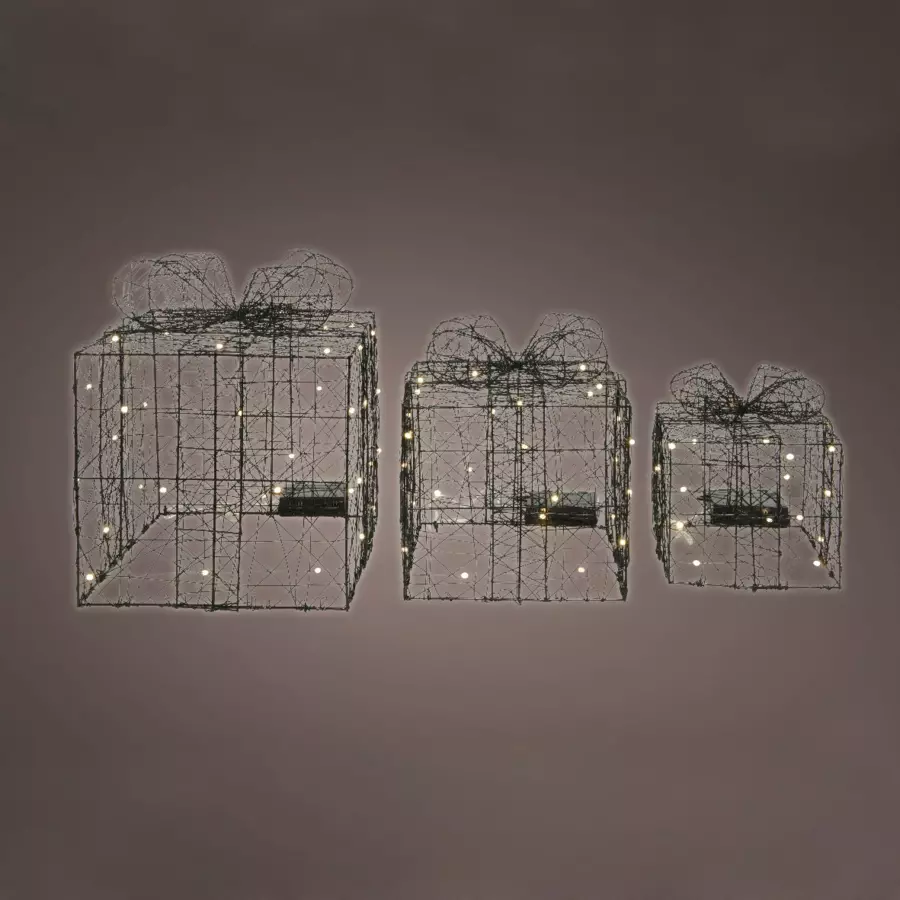 Lote de 3 regalos luminosos Blanco cálido 4
