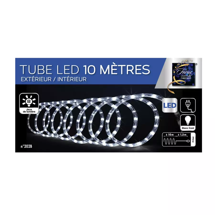Tube lumineux 10 m Blanc froid 180 LED 4