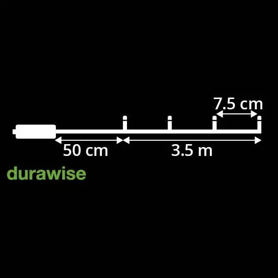 Luces de Navidad Durawise 3,50 m Blanco frío 48 LED CN 5