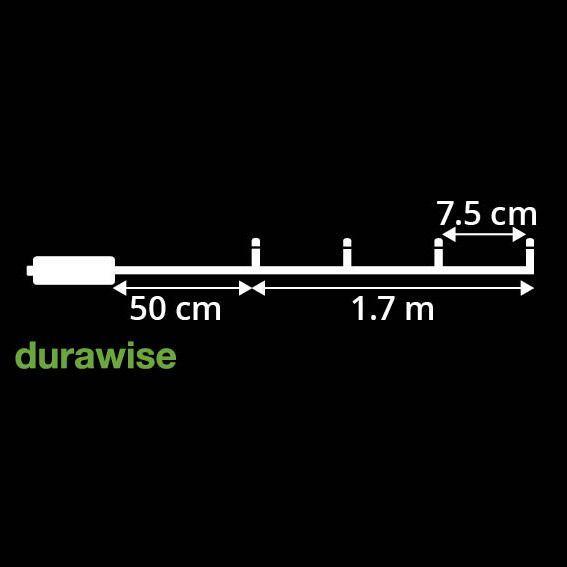 Ghirlanda luminosa Durawise 1,70 m Bianco freddo 24 LED CN 5