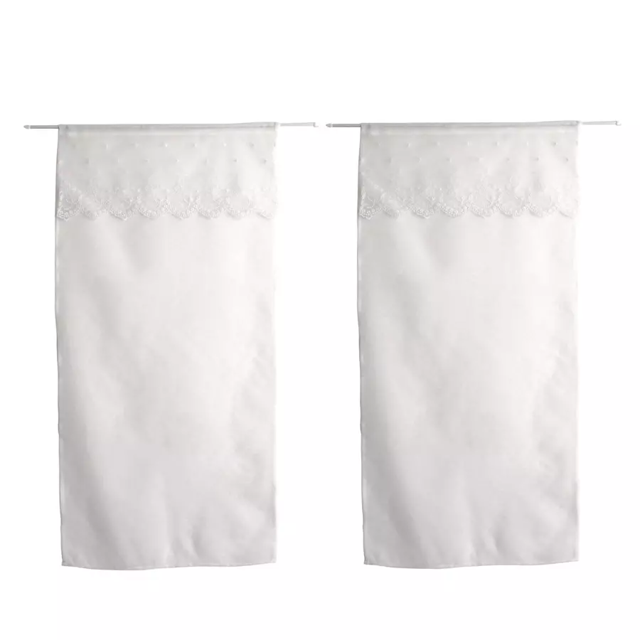 Paire de voilages (60 x 160 cm) Massala Blanche 4