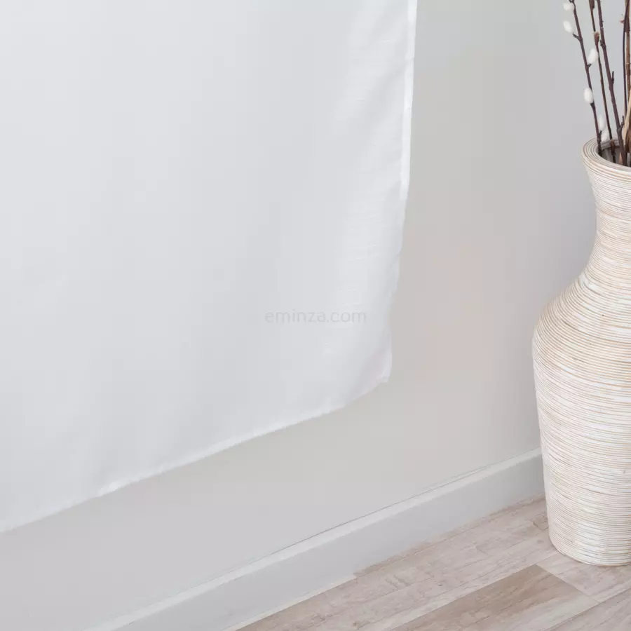 Visillo para ventana (70 x 200 cm) Etamine Blanco escarchado 5