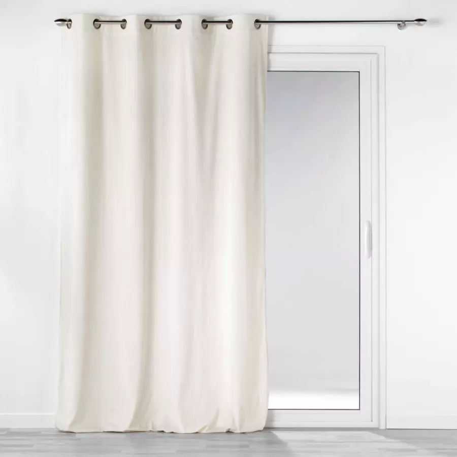 Rideau velours (140 x 260 cm) Casual Ecru 4