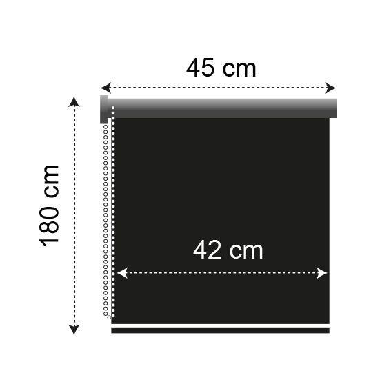 Estor enrollable semi opaco (45 xAL 180 cm) Uni Blanco 5