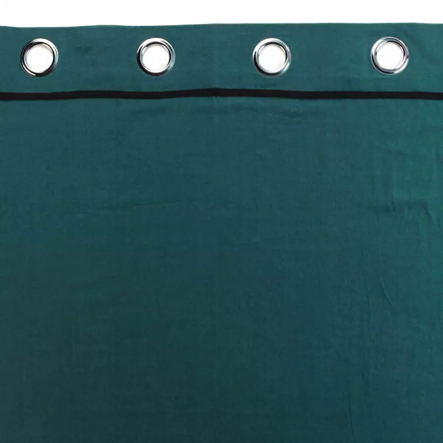 Cortina  semi-opaca algodón lavado (135 x 240 cm) Linette Azul petróleo 5