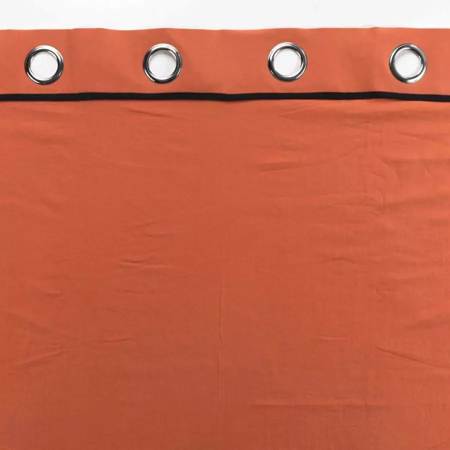 Cortina  semi-opaca algodón lavado (135 x 240 cm) Linette Terracota 5