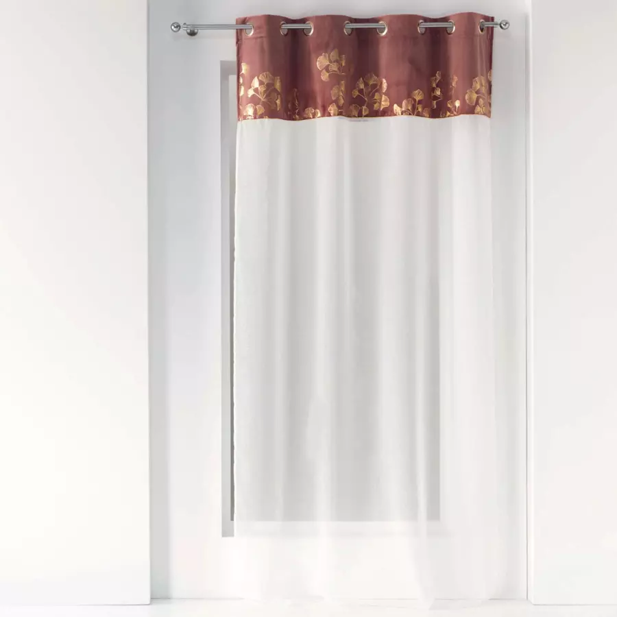 Voilage (140 x 240 cm) Milarose Rose marsala 4