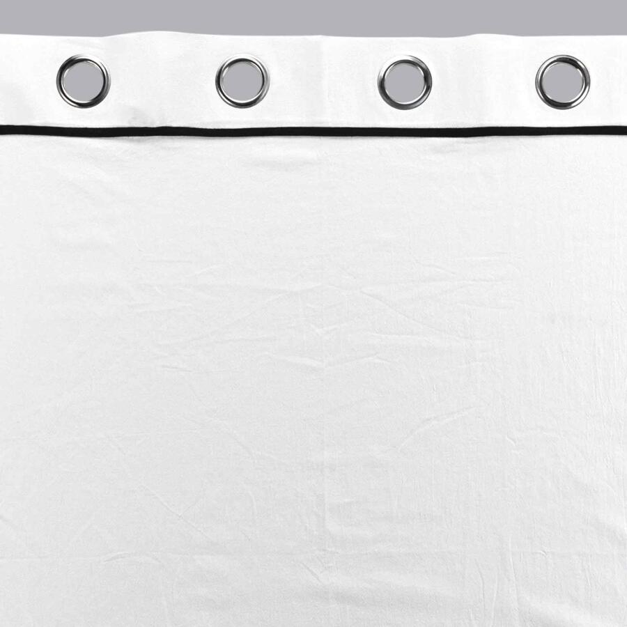 Cortina  semi-opaca algodón lavado (135 x 240 cm) Linette Blanco 4